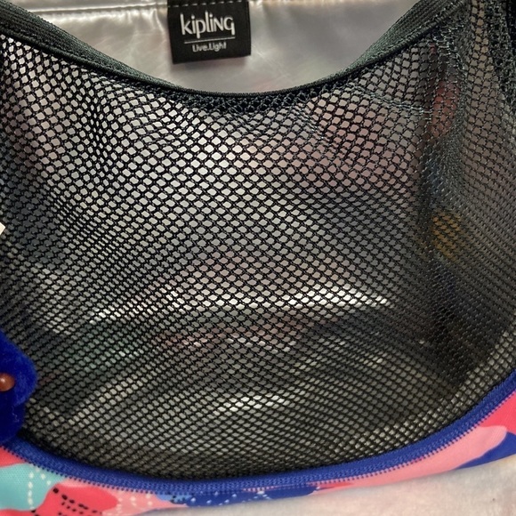 Kipling Live Light Lunch Bag Geometric Design With Monkey NWT - Picture 12 of 13